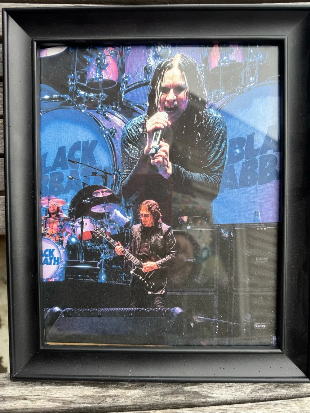 Original Black Sabbath 2016 Front Row Photo | Tony Iommi & Ozzy Osbourne | Frame - Picture 14 of 15